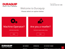 Tablet Screenshot of duraquip.com